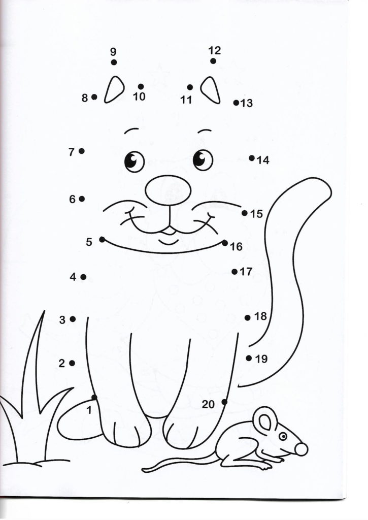mice animal printable dot to dot – connect the dots numbers-1-20