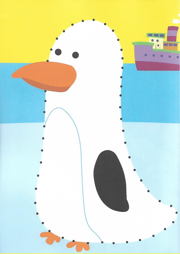 penguin sea animal printable dot to dot – connect the dots numbers 1- 10