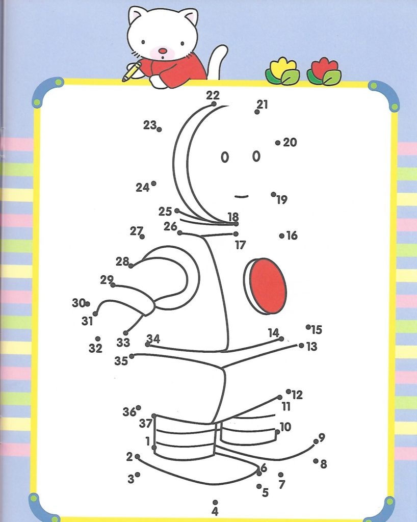 robot printable dot to dot – connect the dots numbers 1- 40